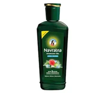 Navratna Extra Thanda Cool Oil | Unique combination of 9 Ayurvedic Herbs | Relieves Headache, Body ache, Tiredness, Sleeplessness & Tension| Improves Scalp Health | Relaxing & Rejuvenating cooling effect | 300ml