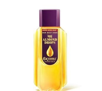 Bajaj Almond Drops Hair Oil, 650ml, Hair Oil, 6X Vitamin E, Almond Oil, Light and Non-Sticky, Hair Fall Control