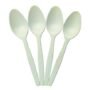 G 1 Corn Starch Disposable Biodegradable Spoon | 6 Inch | Cream | 50 Pcs - Cornstarch