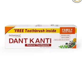 Patanjali Dant Kanti Natural Toothpaste (200g+100g), Big Saver Pack, Makes Teeth Strong, Tightens Gums, Gives Cavity Free Smile