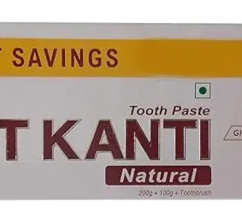 Patanjali Dant Kanti Toothpaste – Natural (With 1N Toothbrush), 300G Combo Pack, strong teeth